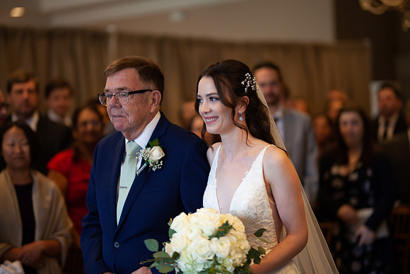 Bride and the father at Falkirk Estate