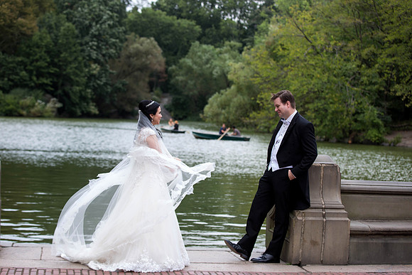 Bride and her Cathedral Veil