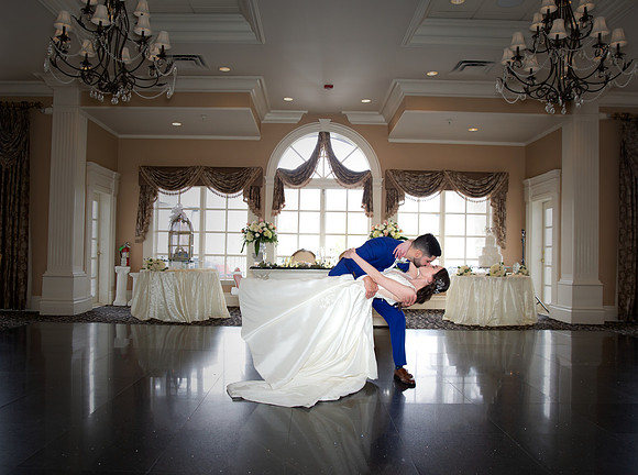 Groom Dipping Bride at Falkirk Estate