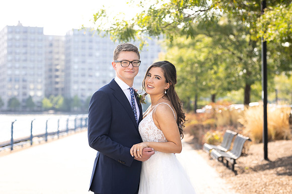 Here comes the bride and groom