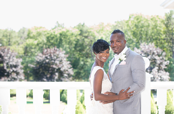 Bride and Groom at East Wing Long Island Terrace