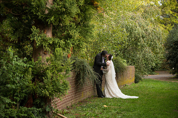 Jewish Bride and Groom Portraits at Maplewood memorial park