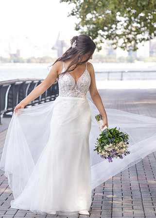 Bride at Hoboken Water Front